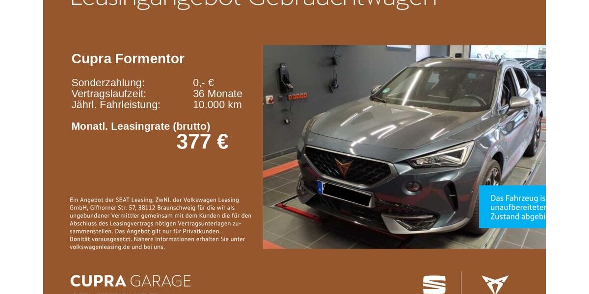 Cupra Formentor 40.148 km 24.430 &euro; Stuttgart-Feuerbach 70469