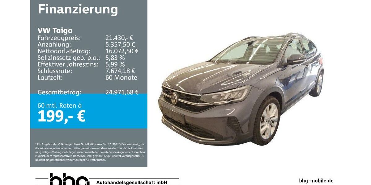 VW Taigo 10.642 km 21.430 &euro; Reutlingen 72770