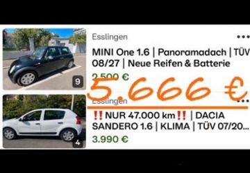 Dacia Sandero 47.000 km 3.990 &euro; Esslingen 73728