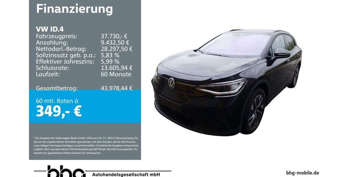 VW ID.4 12.250 km 37.330 &euro; Reutlingen 72770
