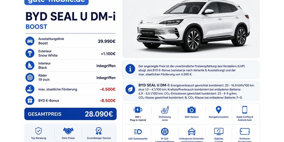 BYD SEAL U 5.000 km 33.990 &euro; Leonberg 71229