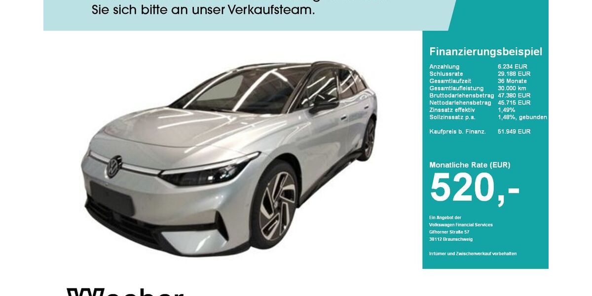 VW ID.7 12.187 km 51.240 &euro; Herrenberg 71083