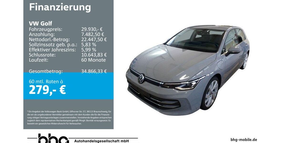 VW Golf 9.007 km 29.660 &euro; Metzingen 72555