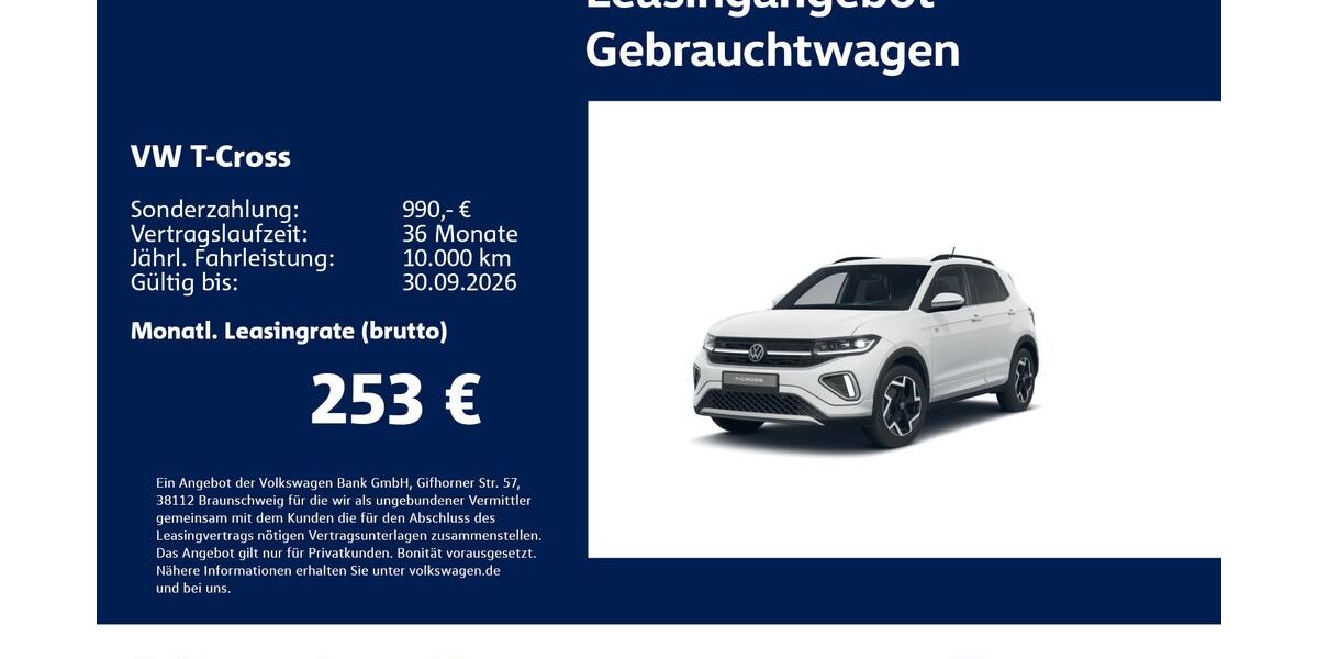 VW T-Cross 24.983 km 25.430 &euro; Stuttgart-Feuerbach 70469